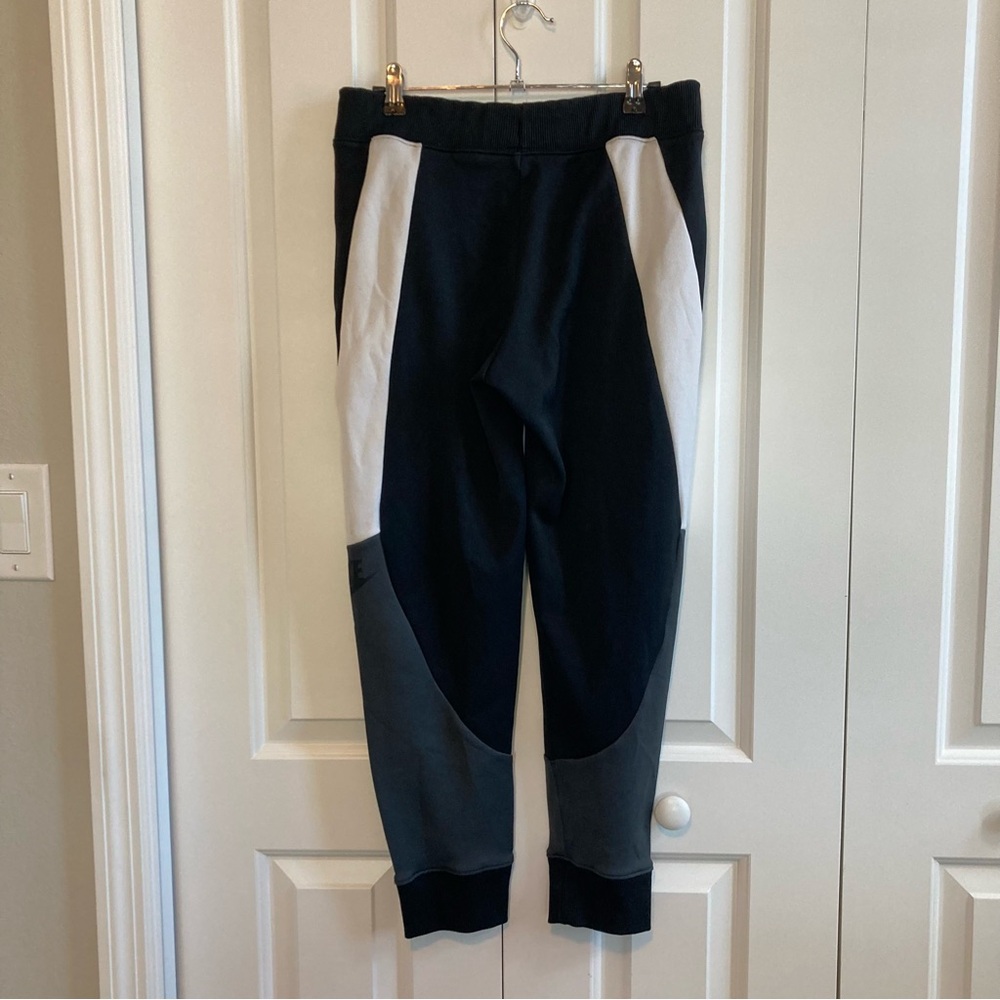 Nike Women’s Small Colorblock Track Jogger Pants Black Gray White
